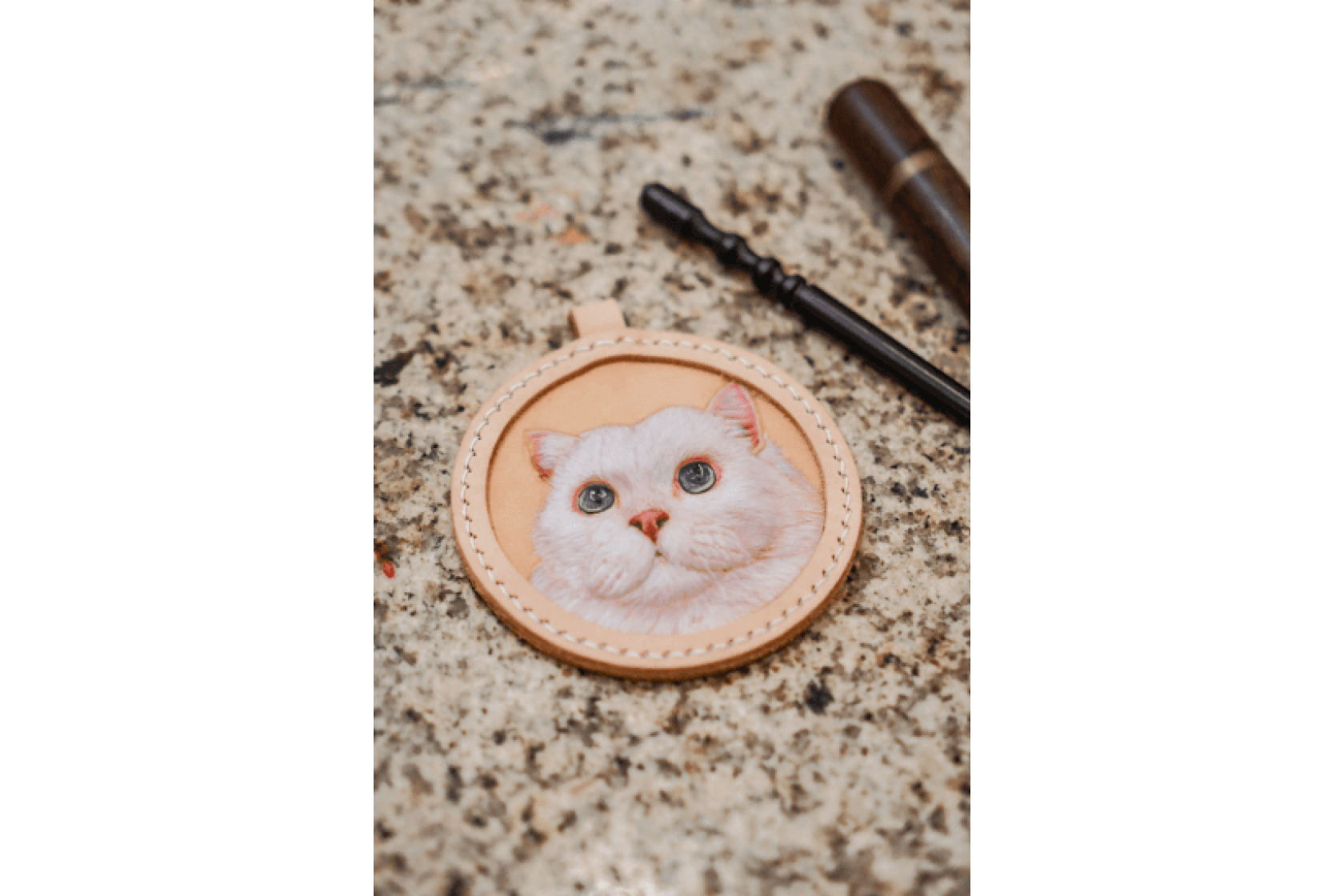 Pet Leather Sculpture Pendant